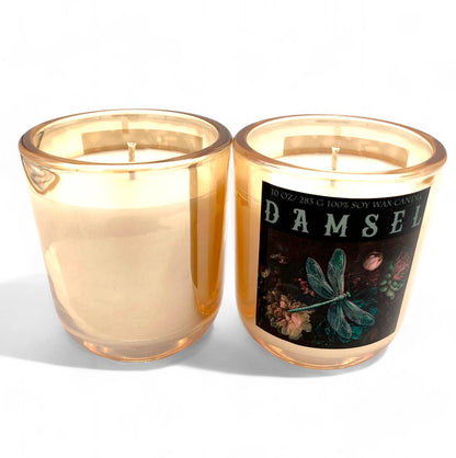 Aura Collection Iridescent Glass Candle - Damsel