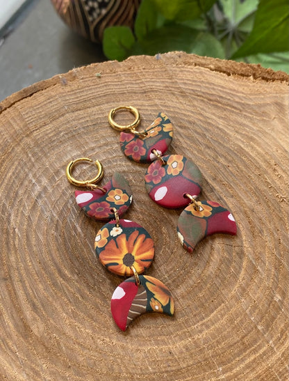Triple Goddess Moon Dangles - Mushie Pattern *E07