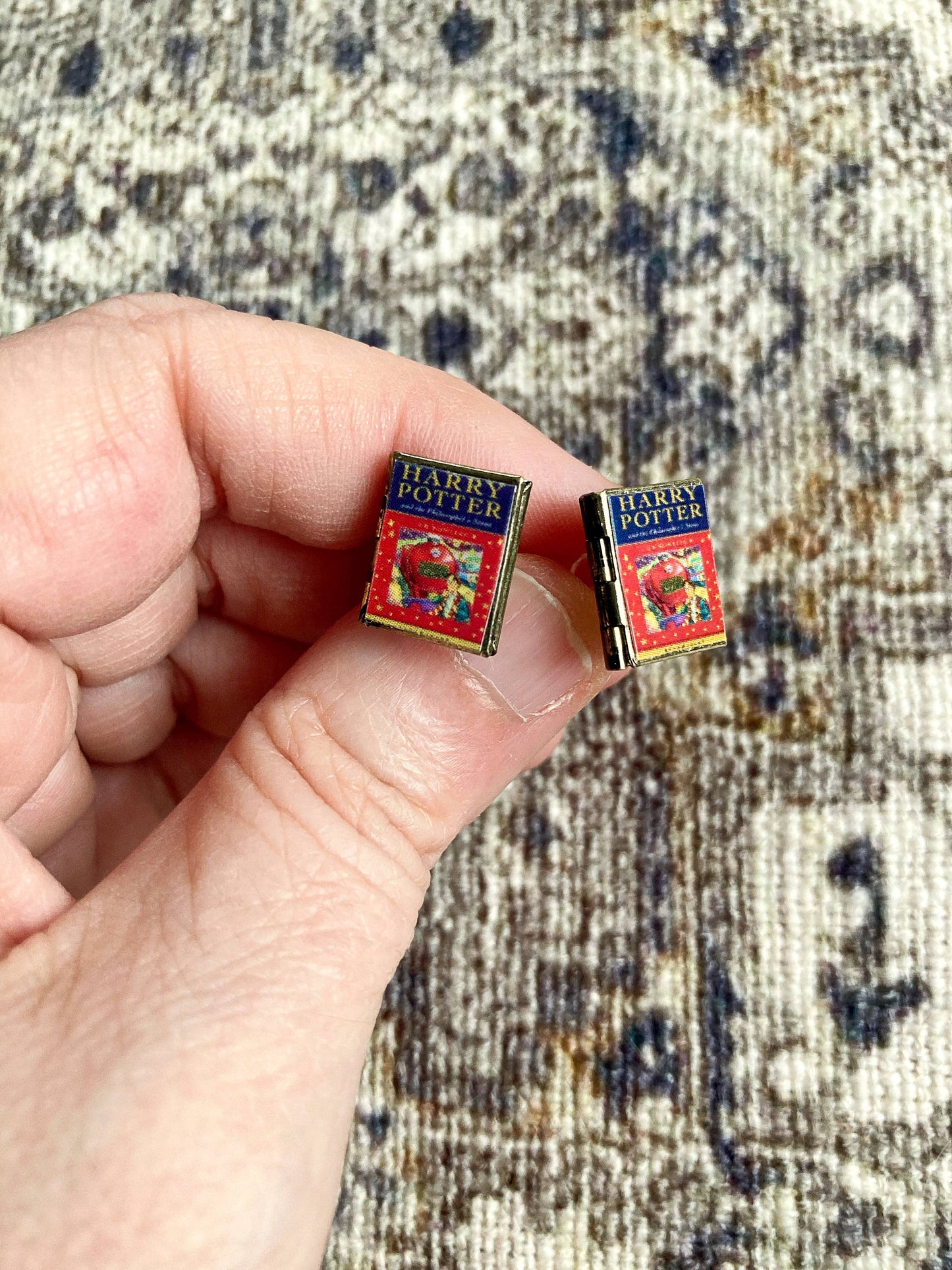 Post Earrings Book Locket Harry Potter Book 1