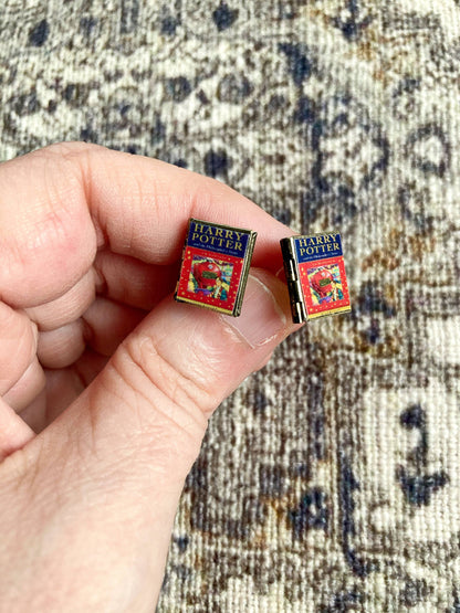 Post Earrings Book Locket Harry Potter Book 1