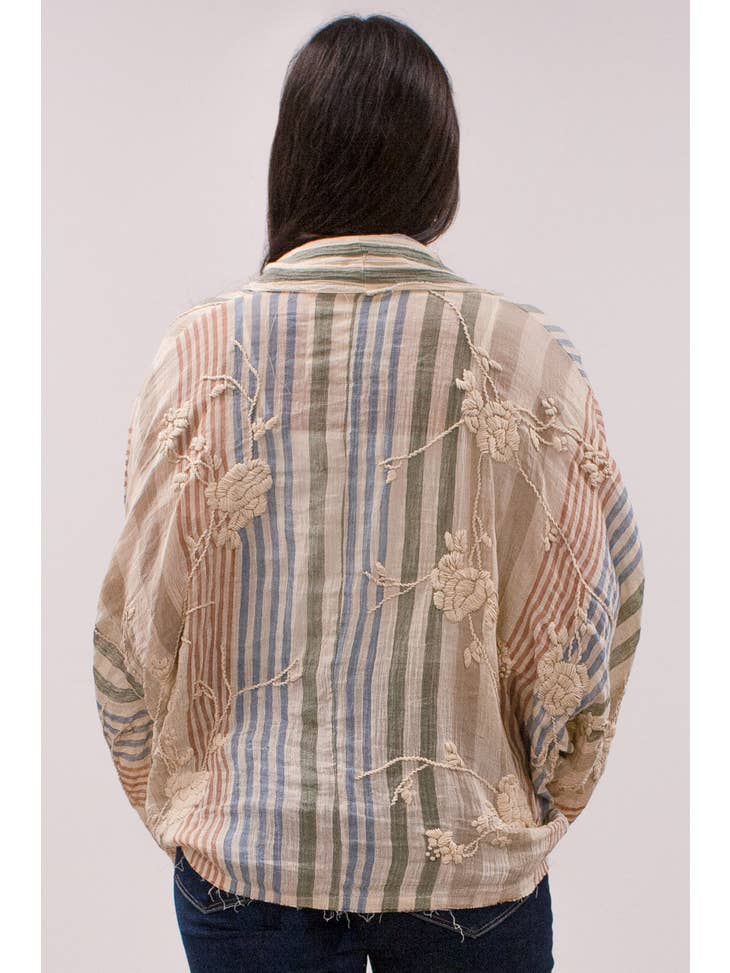 Maven Linen Embroidered Jacket - La De Da
