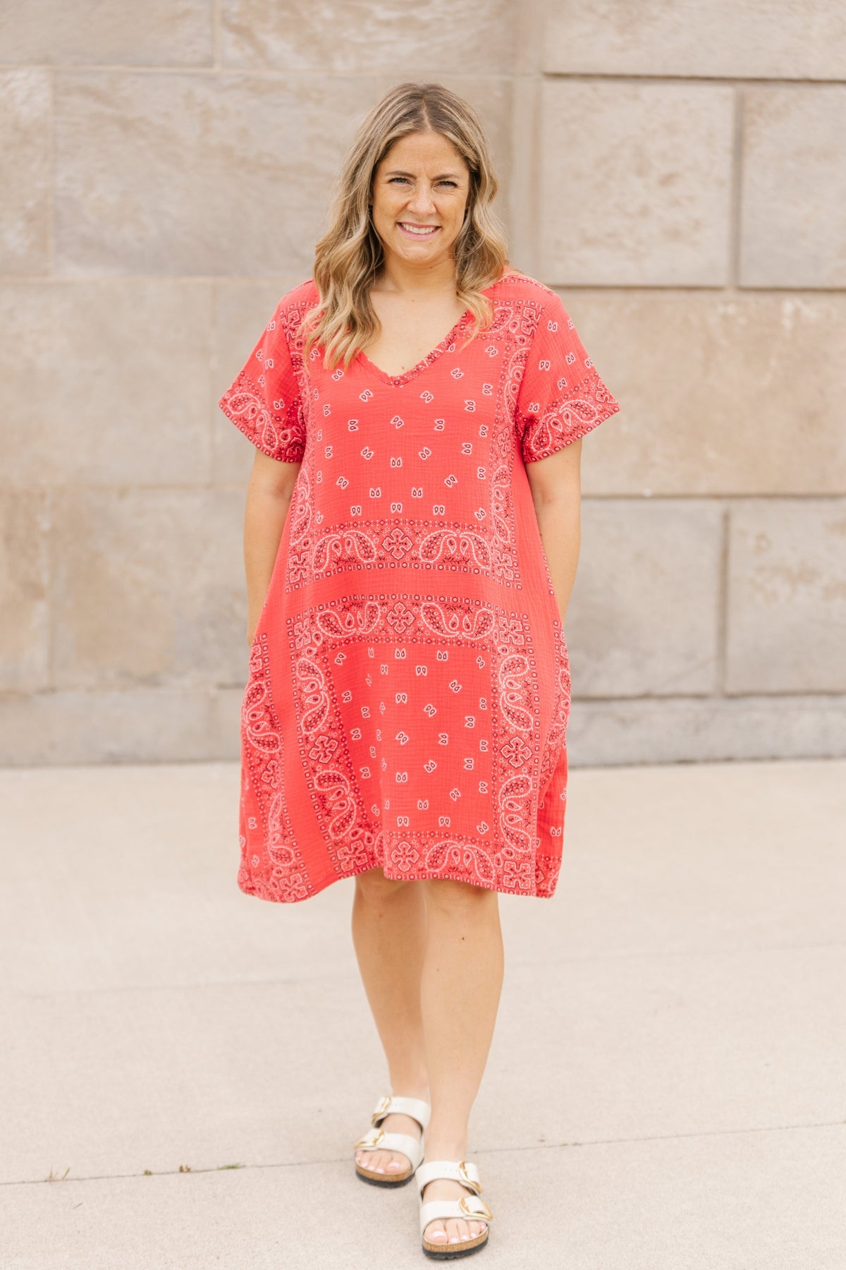 Bandana Dress - Red