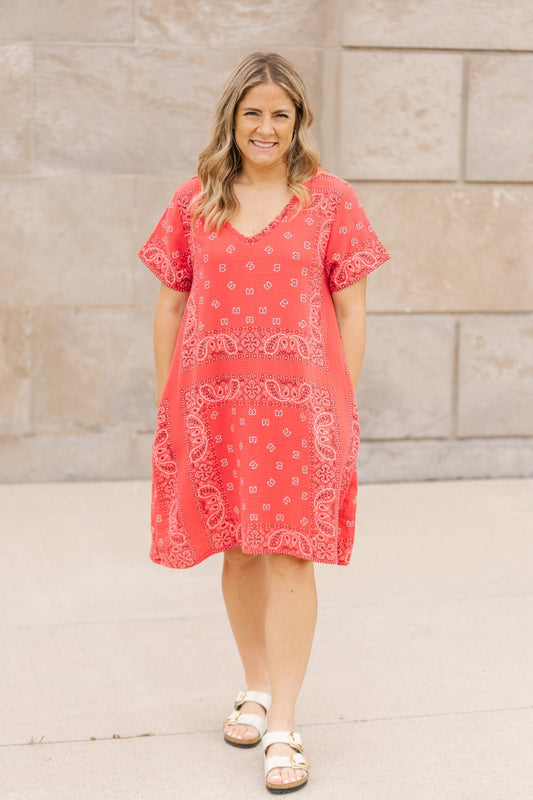 Bandana Dress - Red