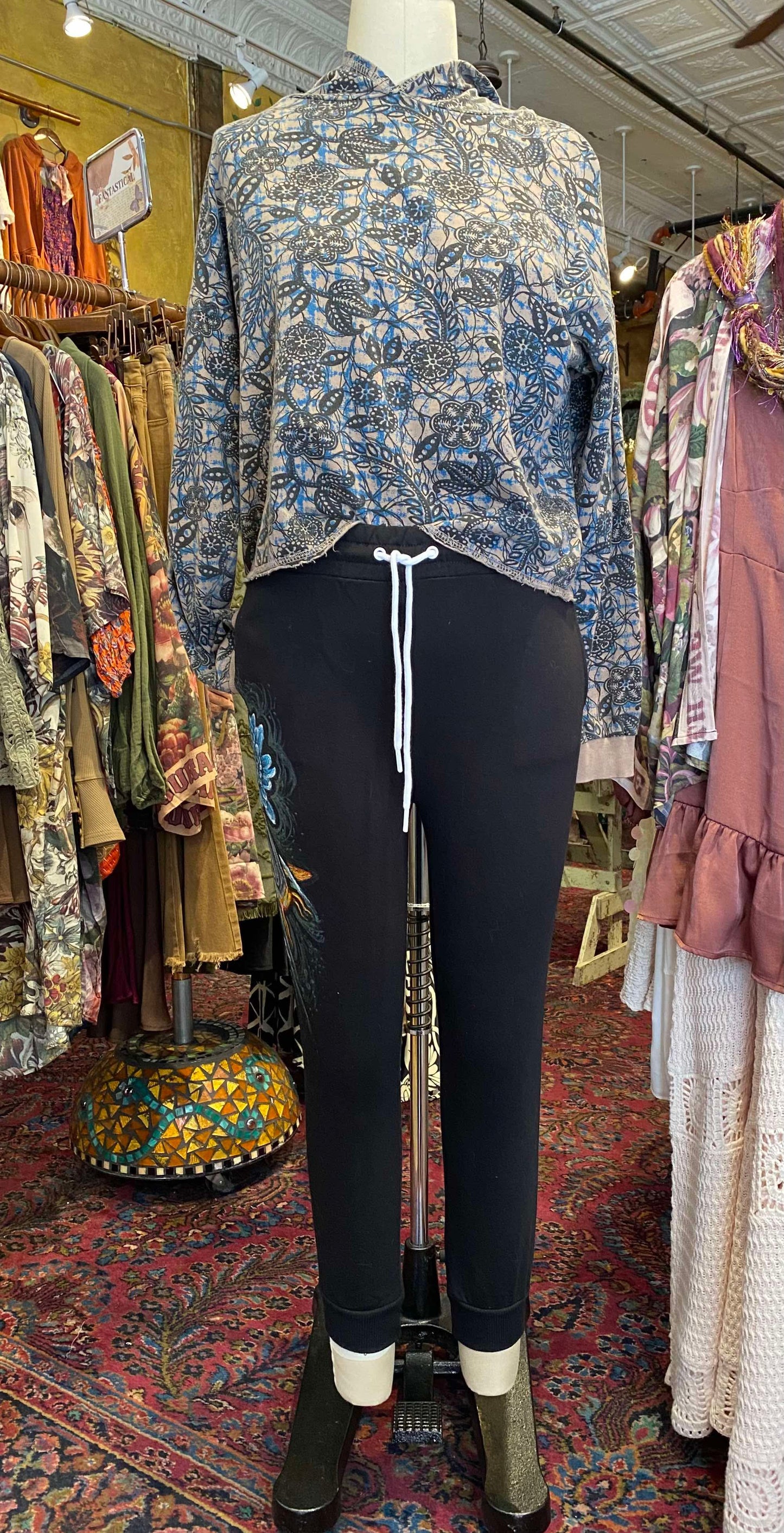 Koi Fish Black Zenana Sweatpants- Thom Little*