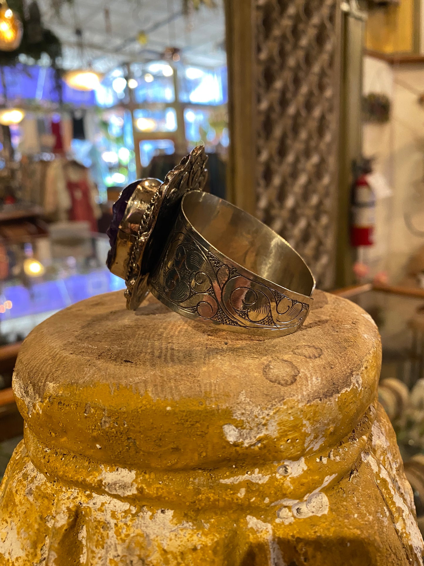 Amethyst Skull Cuff Bracelet (1)