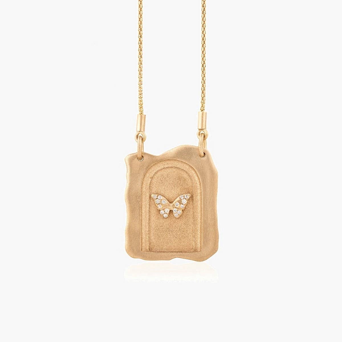 Tarot Rebirth Locket – Butterfly Gold Pendant