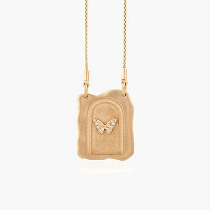 Tarot Rebirth Locket – Butterfly Gold Pendant
