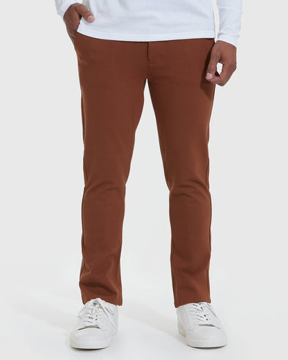 Chino Pants-Suede Brown