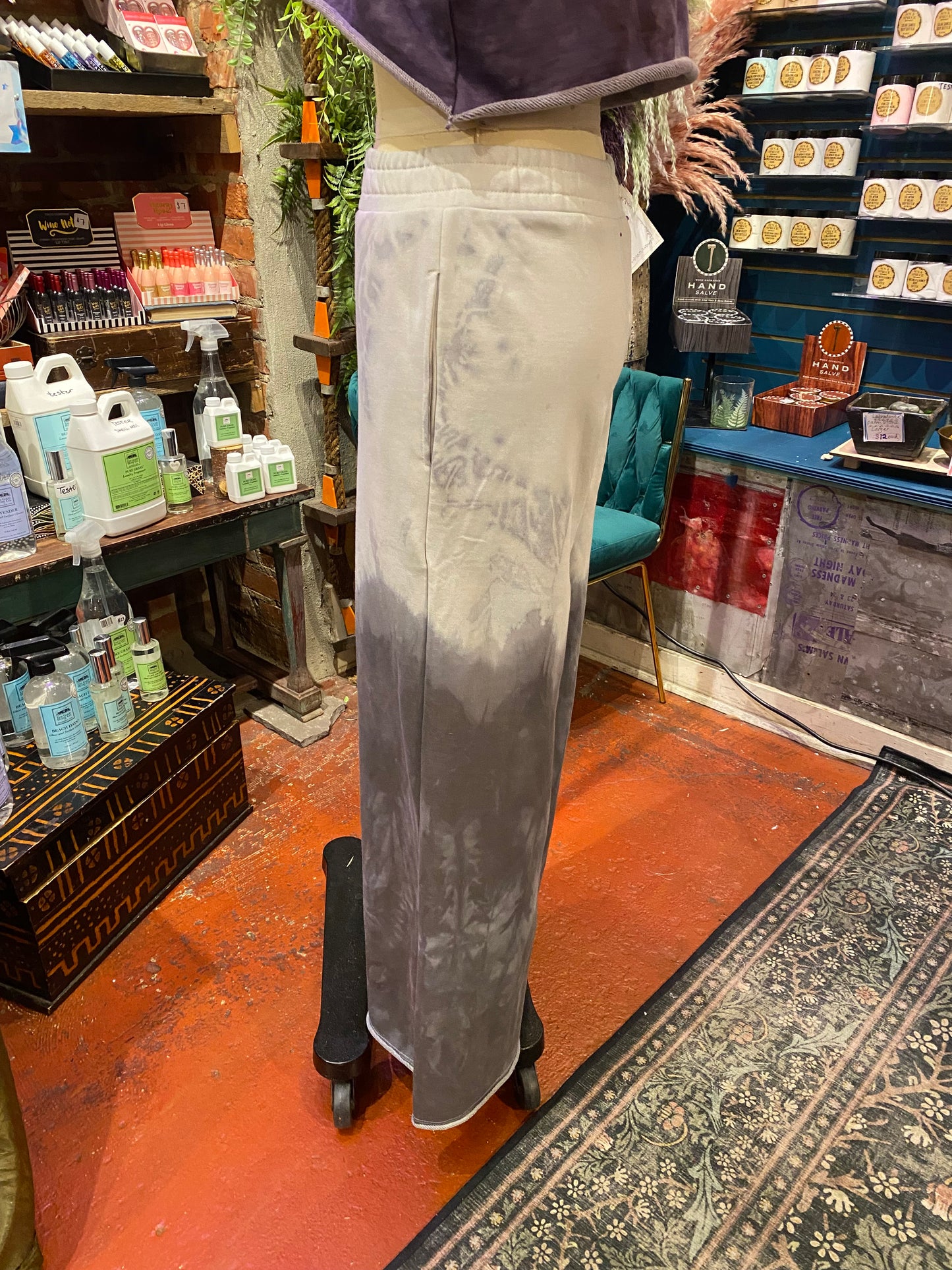 Custom Dyed Wide Leg Sweats - Reverse Thunderstorm