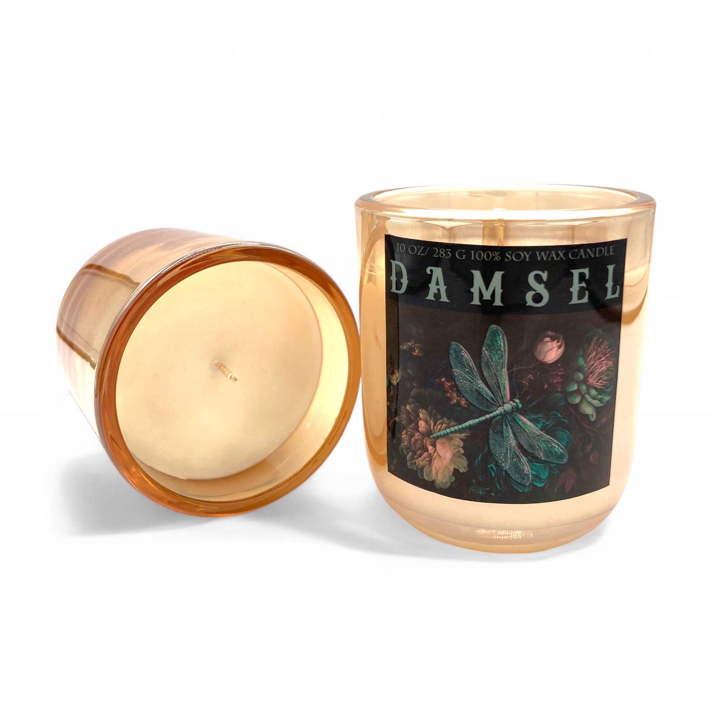 Aura Collection Iridescent Glass Candle - Damsel
