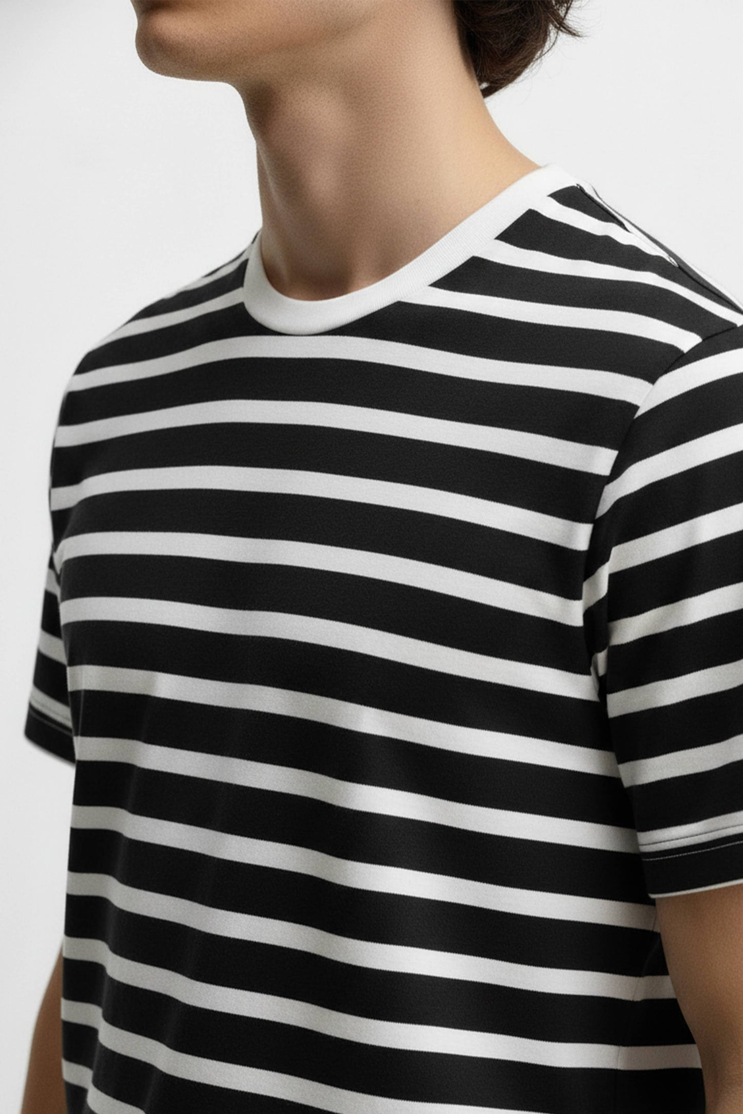 Hawks Bay Men's Stripe T-Shirt - Black