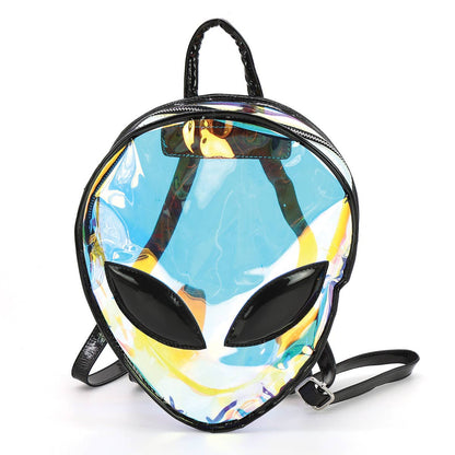 Iridescent Alien Head Backpack