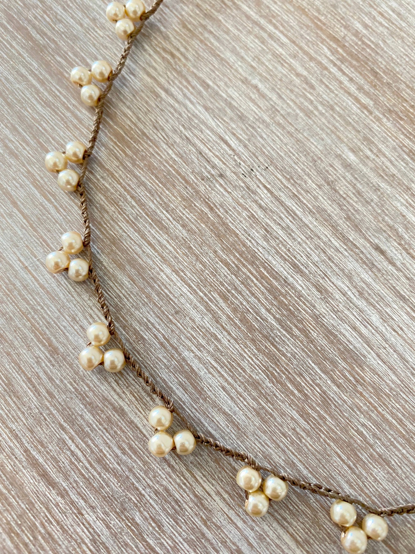 Glass Pearl Droplet Necklace