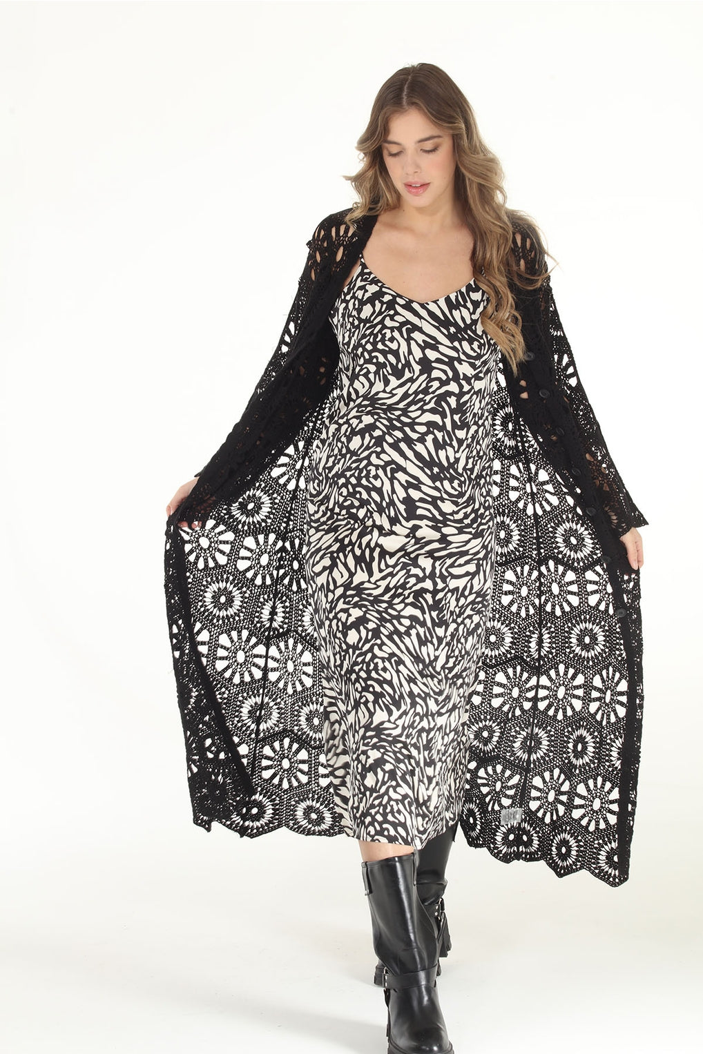 Crochet Duster - Black