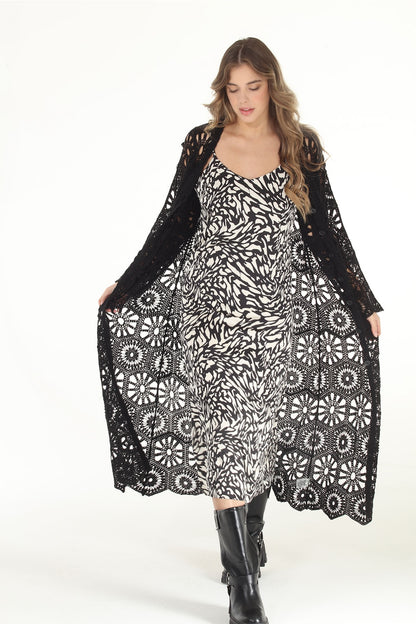 Crochet Duster - Black