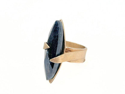 Bronze Prong Grey Sapphire Ring