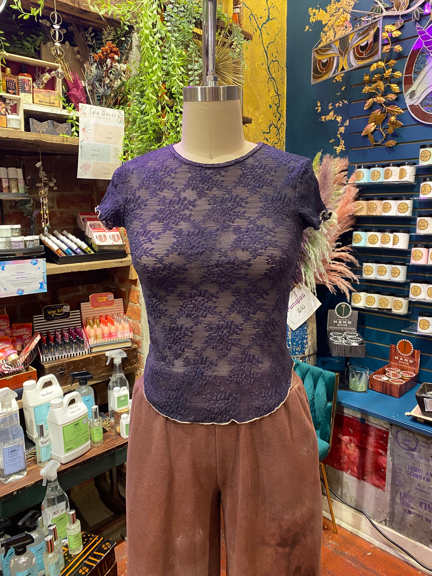 Custom Dyed Short Sleeve Lace - Deep Sea