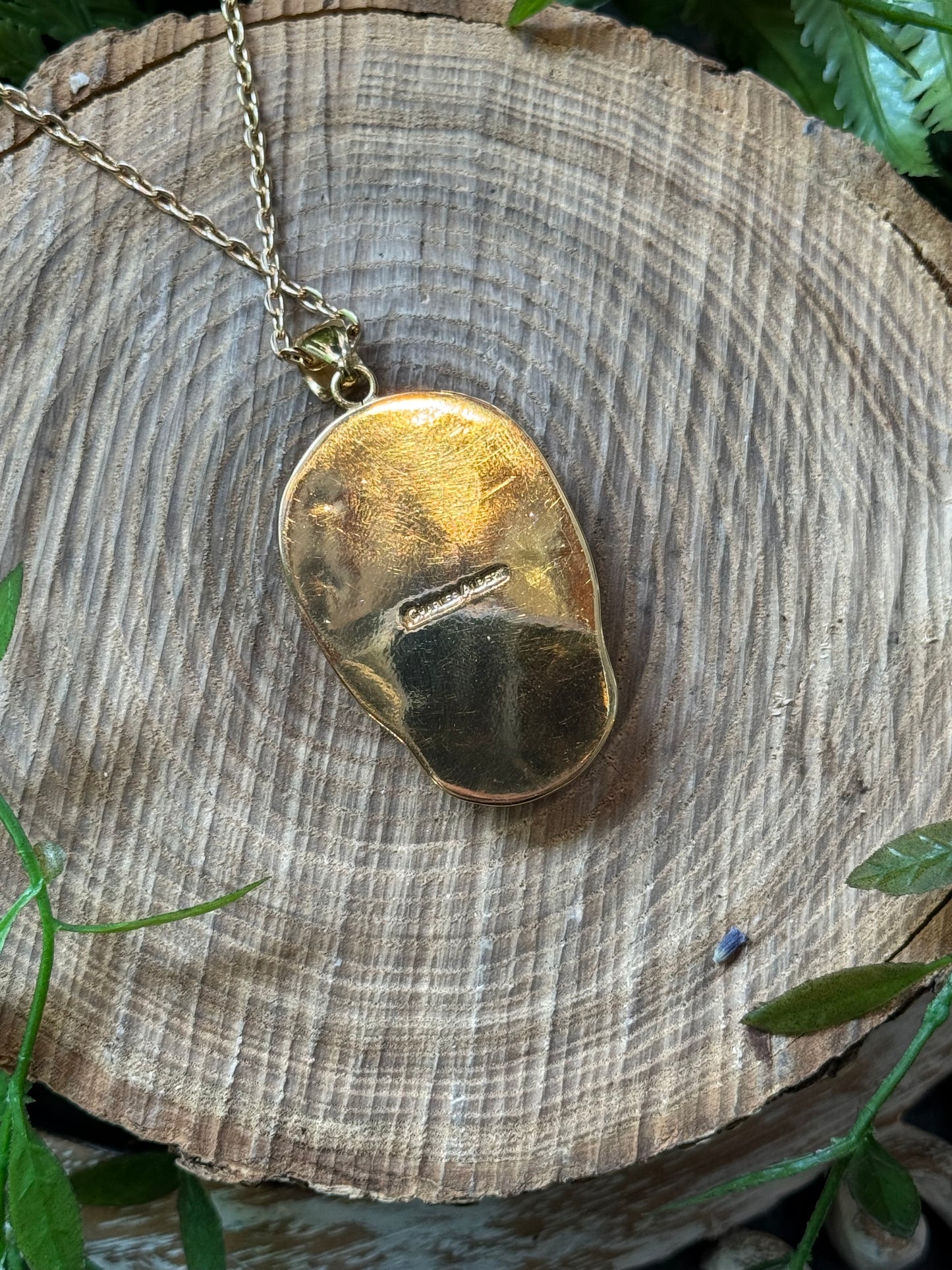 Clear Quartz Golden Skull Necklace