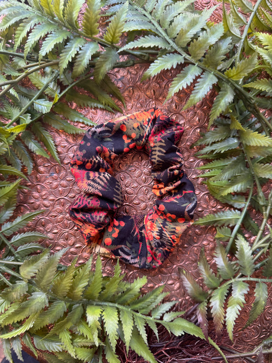 Red / Yellow / Orange Fern Scrunchie #SS24 (1)*