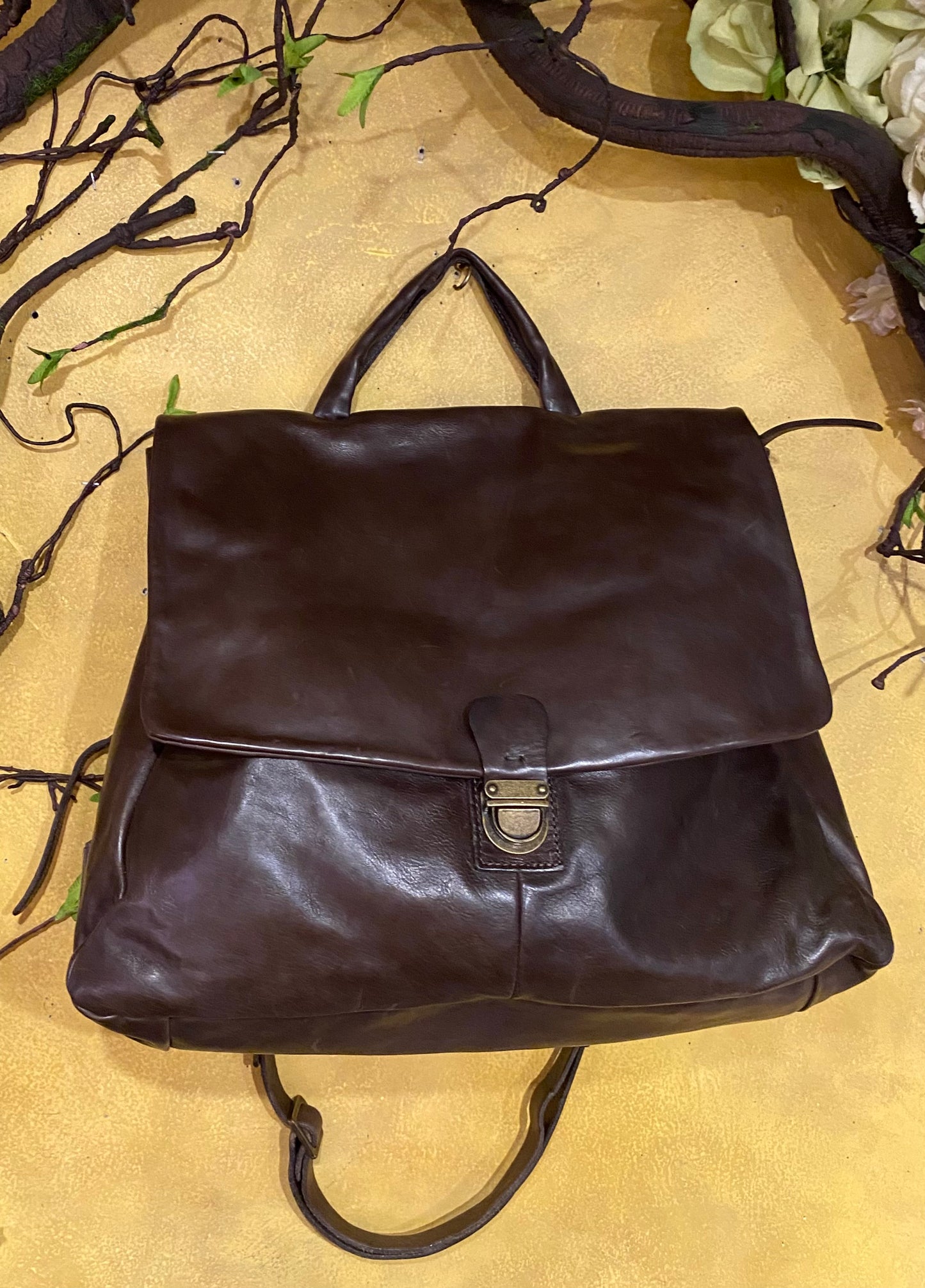 Hudde Leather Bag - Dark Brown