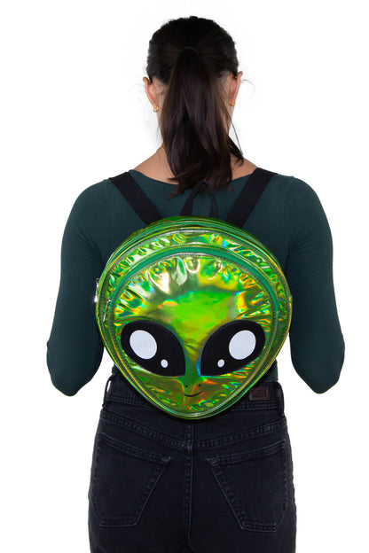 Alien Head Backpack - Green