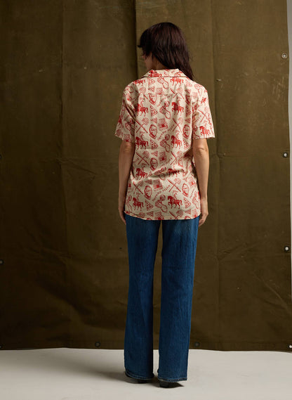 Defend Pizza Button Up