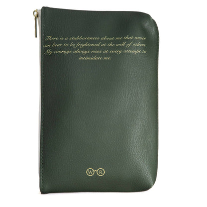 Pride and Prejudice Green Makeup Pouch