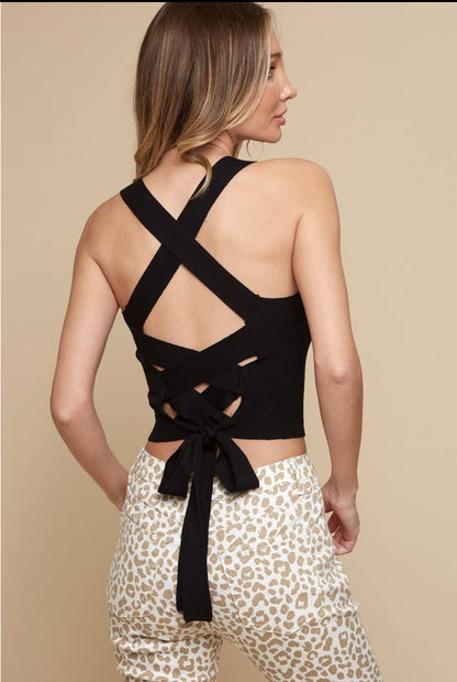 Criss Cross Cropped Tank - La De Da