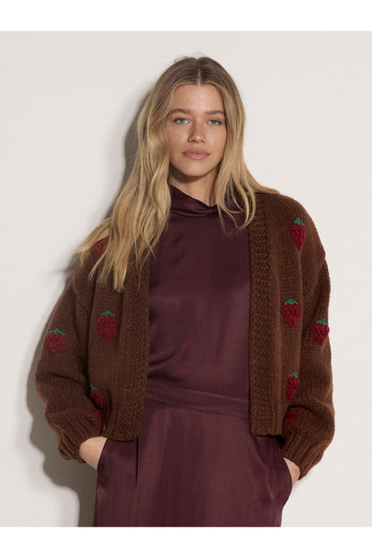 Raspberries Open Cardigan
