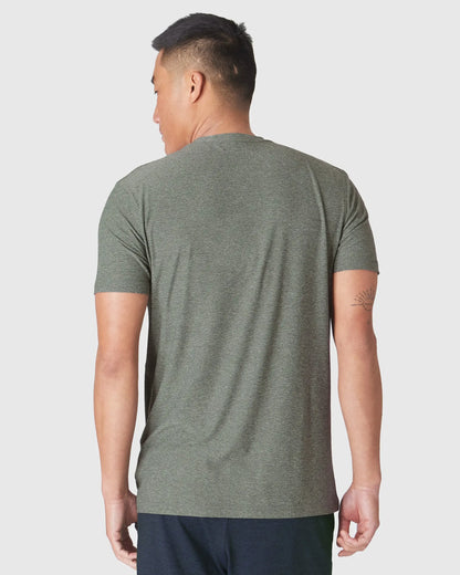 Heather Forest Active Crew Neck T-Shirt