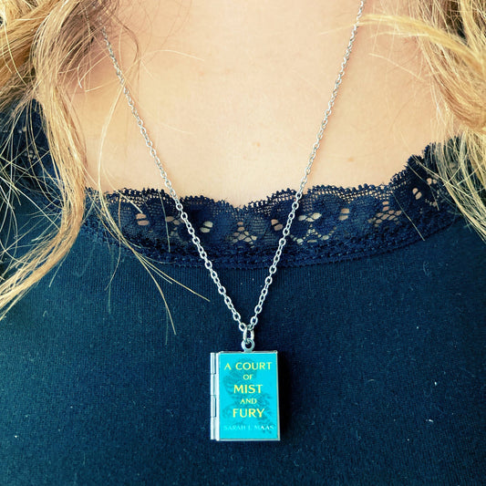 Book Locket A Court of Mist and Fury - Stainless Steel