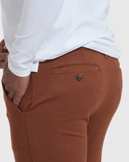 Chino Pants-Suede Brown