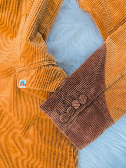 Cinnamon Gold Faux Fur Midi Jacket