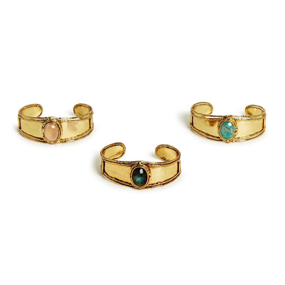 Statement Stone Cuff (Choose Color)