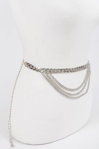 Symmetric Chain Belt - Silver