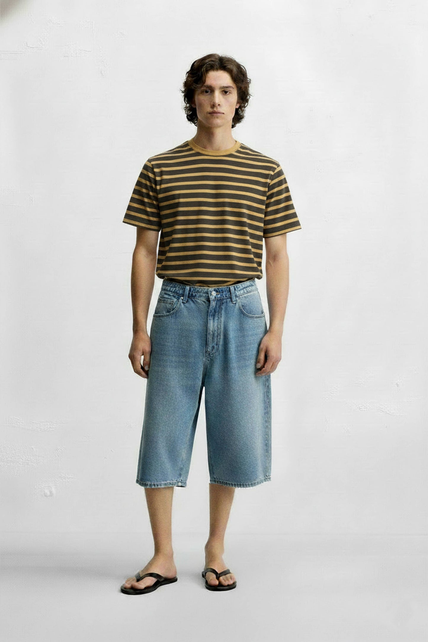 Hawks Bay Men's Stripe T-Shirt - OLIVE