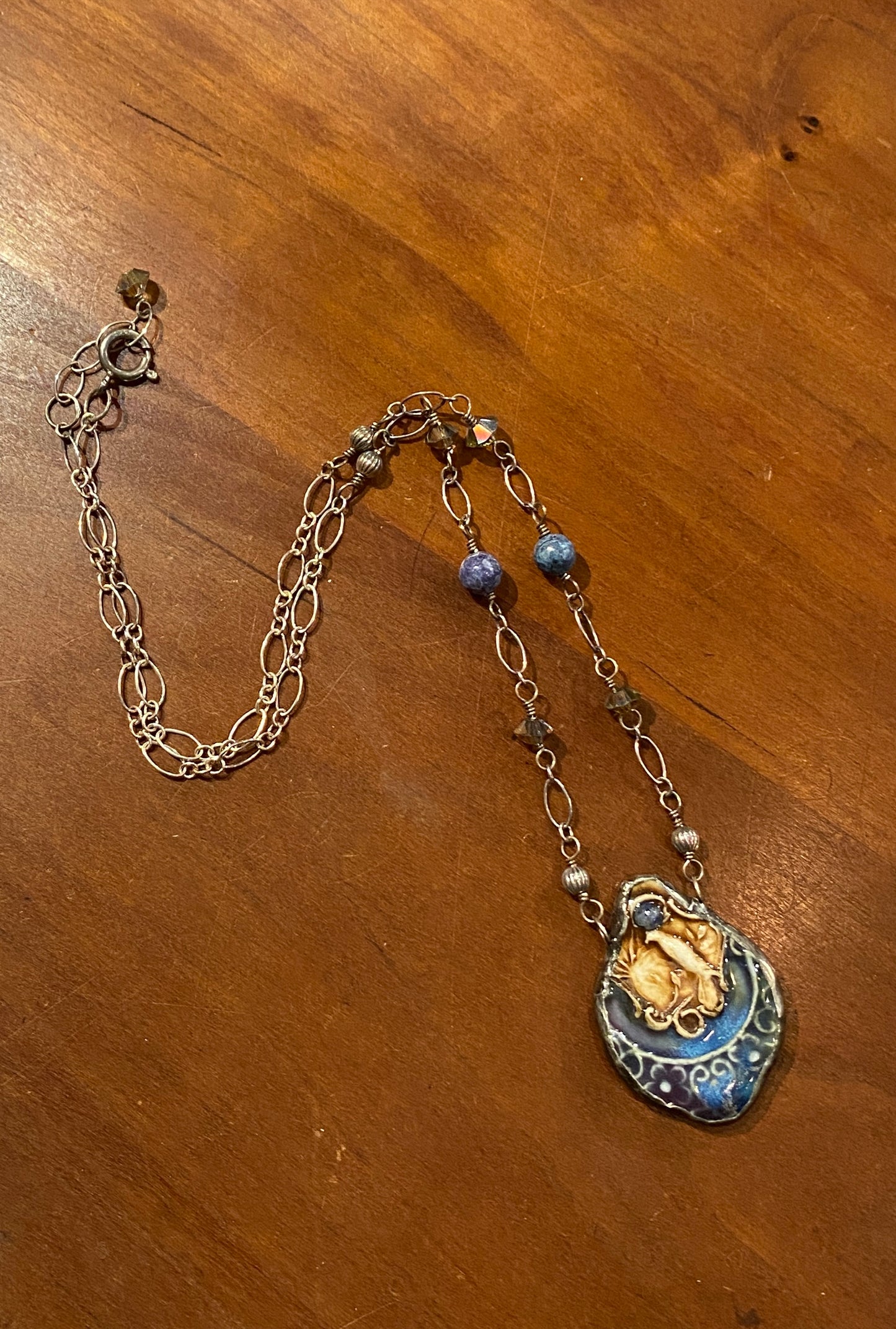 Ceramic Bird from Spain Necklace