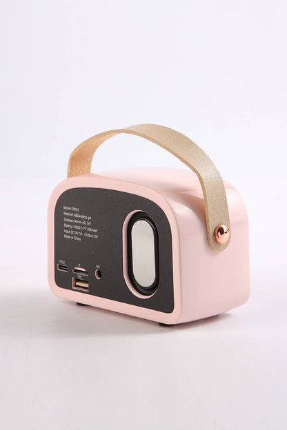 Mini Retro Fm Radio & Bluetooth Multifunction Speak - PINK