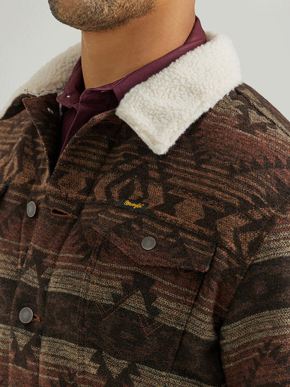 Sherpa Jacquard Print Jacket