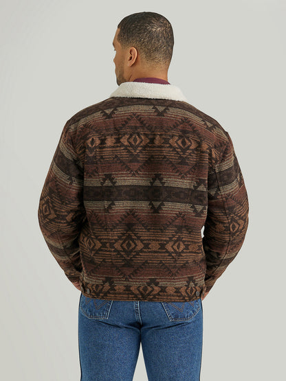 Sherpa Jacquard Print Jacket