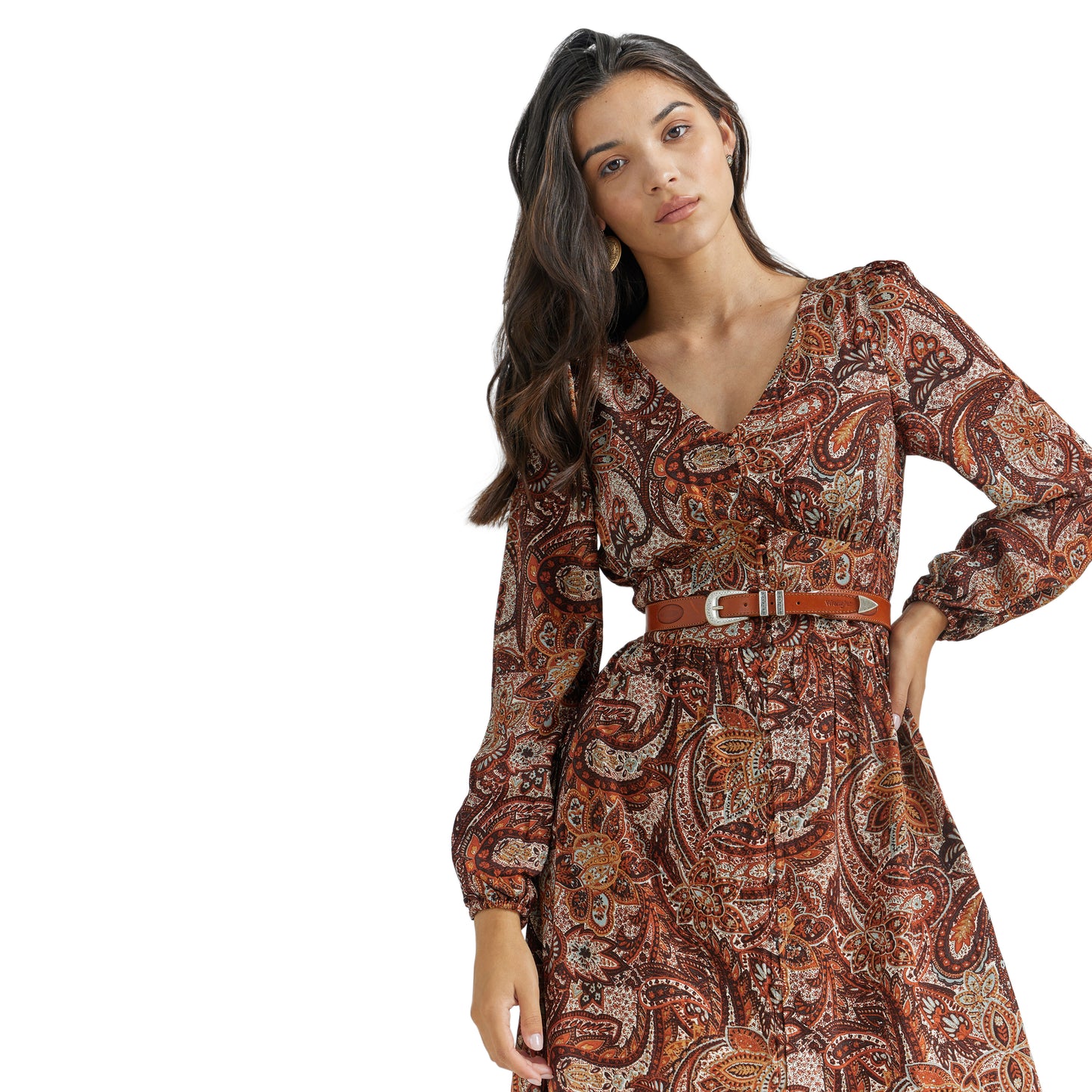 Paisley Maxi Dress- Burgandy