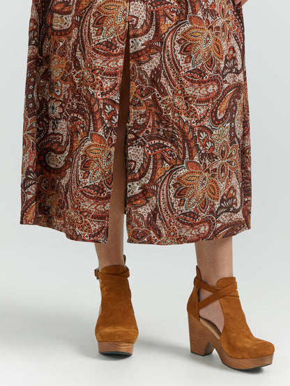 Paisley Maxi Dress- Burgandy