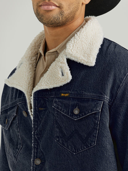 Men's Western Sherpa Lined Denim Jacket