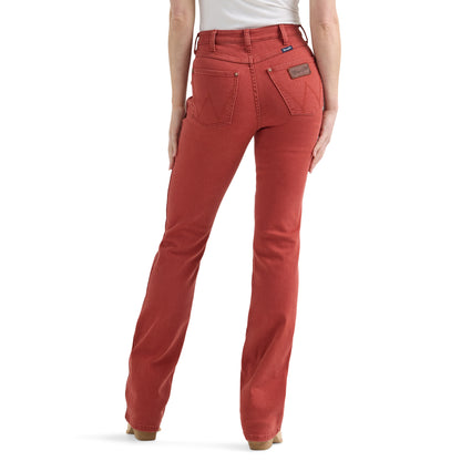 Retro Bailey High Rise Colorwash Bootcut Jeans-Red