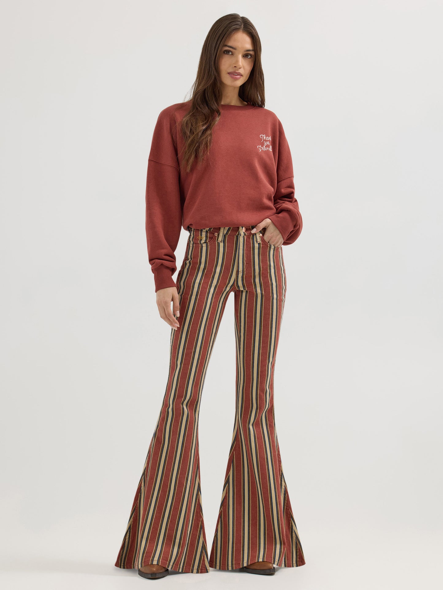 Clay Denay Stripe Bell Bottoms