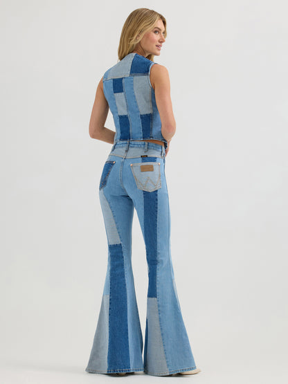 Denim Patchwork Bell Bottoms