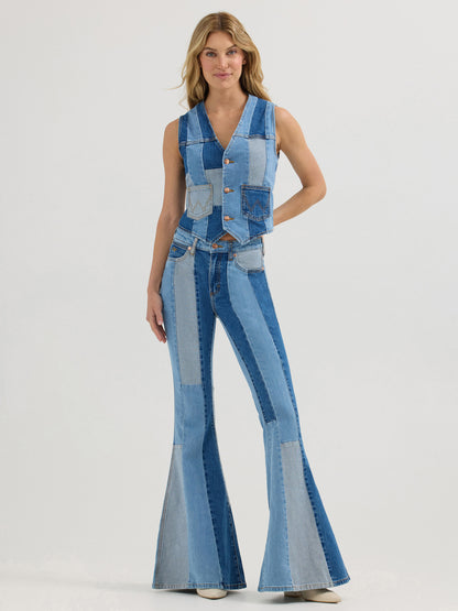 Denim Patchwork Bell Bottoms