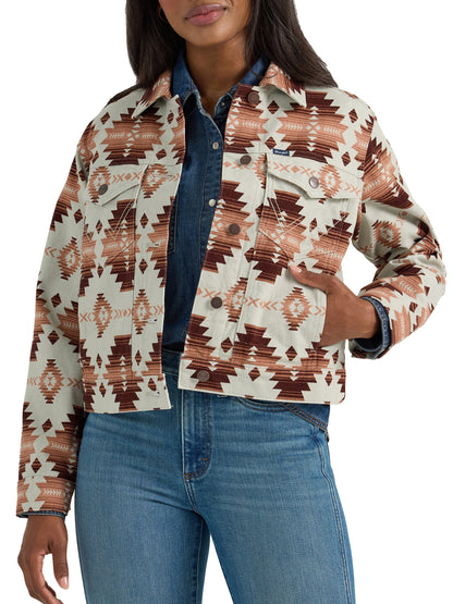 Women's Wrangler Western Printed Boyfriend Jacket