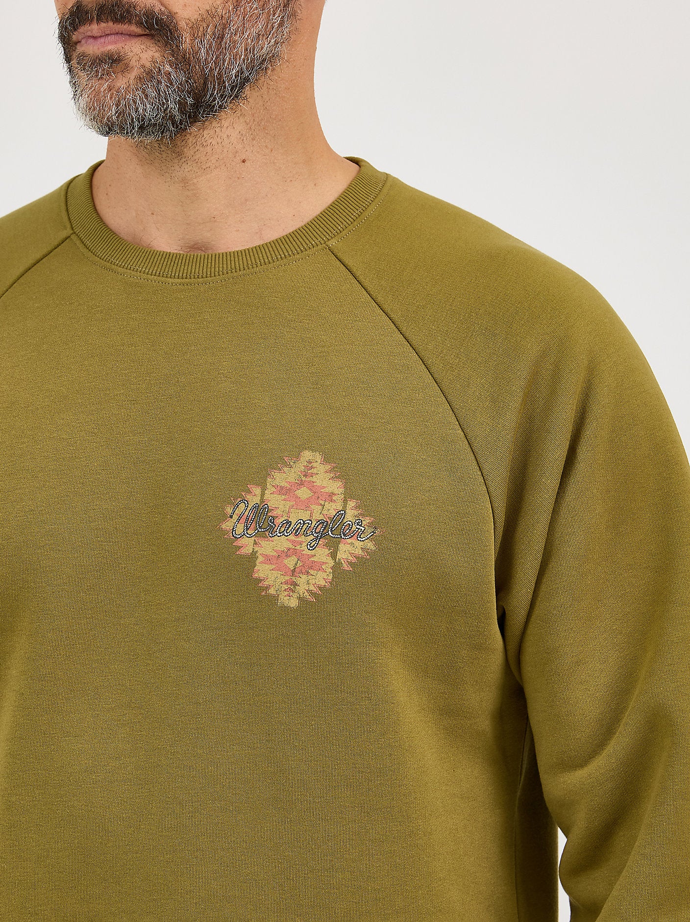Men's Graphic Crew Sweatshirt - Olive