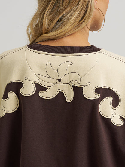 French Terry Crew Pullover - Brown